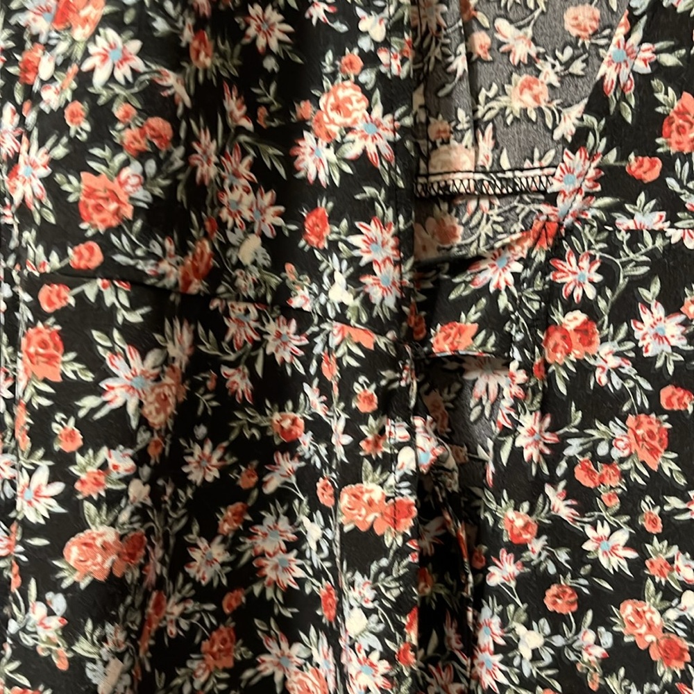 SHEIN Black Floral Wrap Dress - Picture 11 of 12